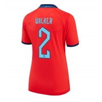 England Kyle Walker #2 Fotballklær Bortedrakt Dame VM 2022 Kortermet